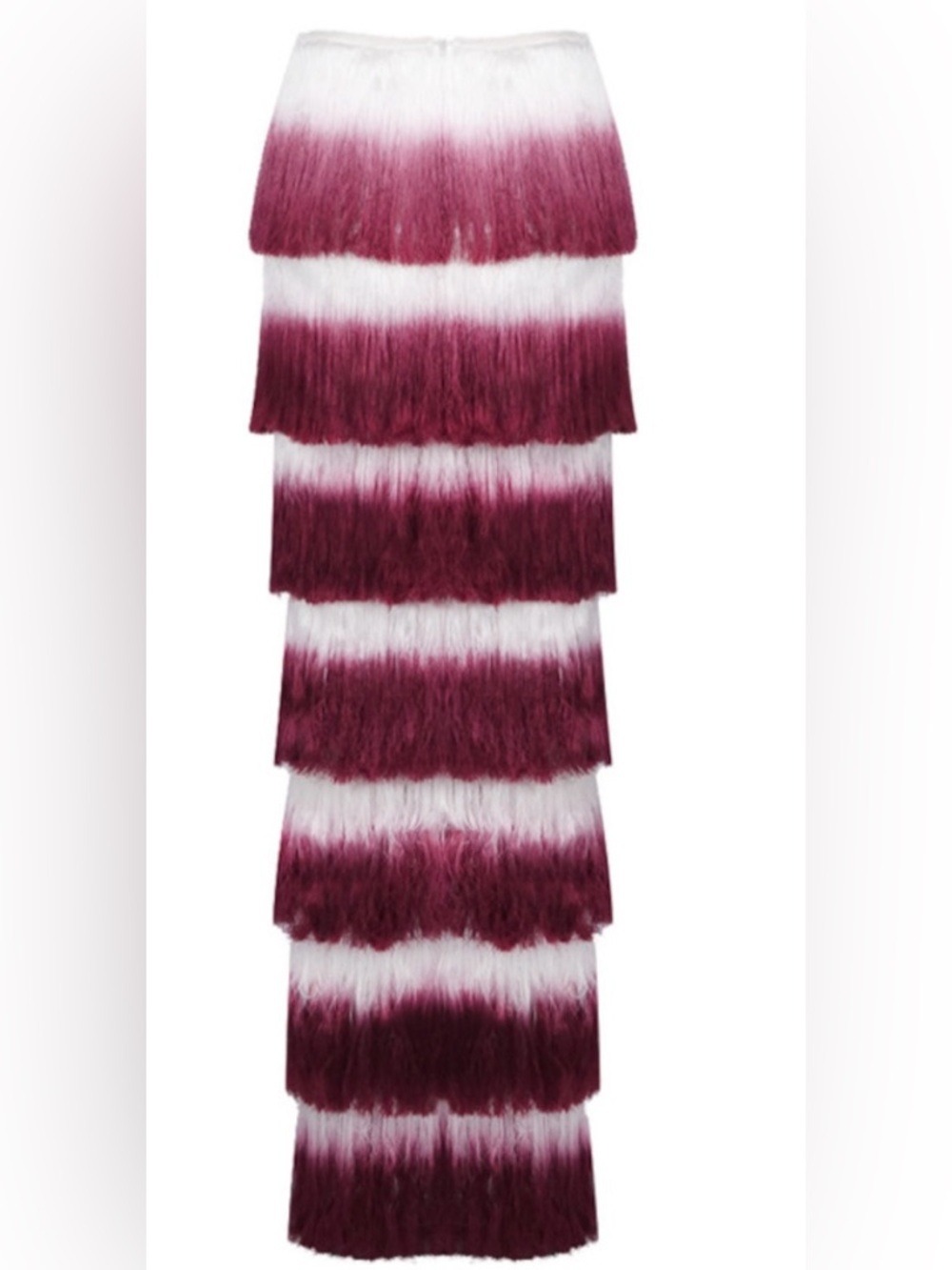 Im Vogue Fringe Vino Gradient Maxi Skirt